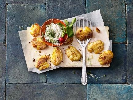 Quetsch-Kartoffeln mit Radieschensauce